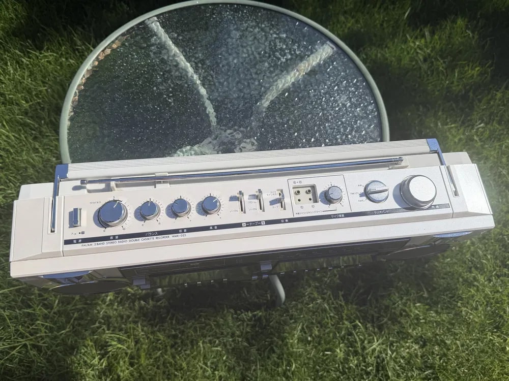 Sanyo WMR-D25 Rare Vintage Cassette Deck Boombox  Warranty White Pearl
