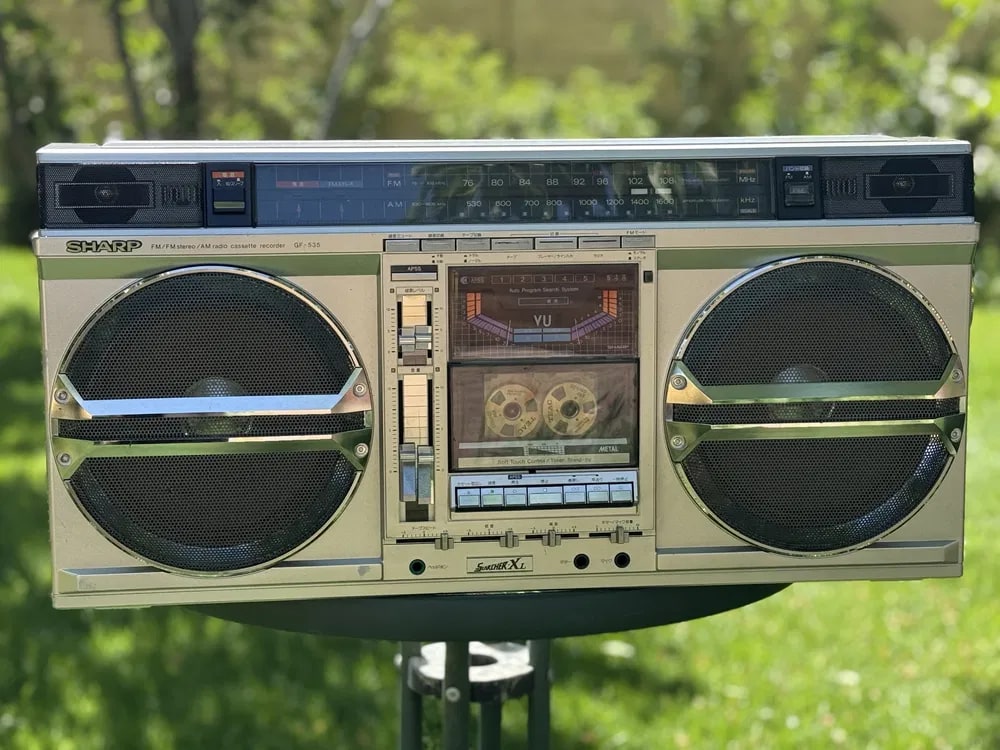Sharp GF-535 Rare Vintage Boombox Japan Serviced Warranty 220V Cassette Deck