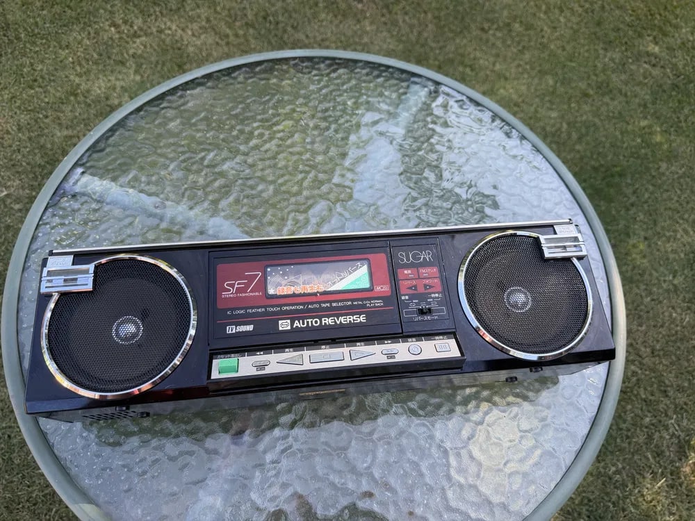 Toshiba RT-SF7 Rare Vintage Boombox Stereo Radio Cassette Player Working