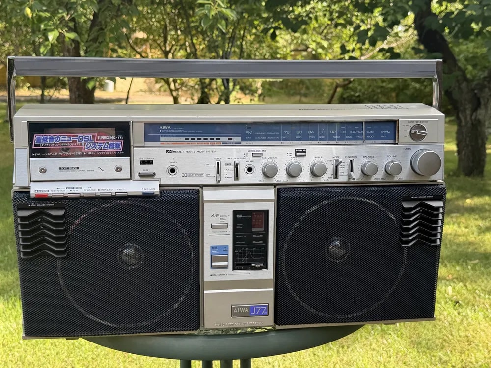 AIWA CG-J77MKll Rare Vintage Boombox Serviced Warranty Tested Serviced