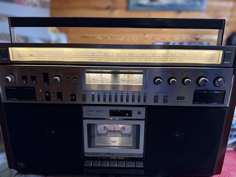 National RX-5700 Rare Vintage Cassette Boombox Serviced Warranty 220V Serviced
