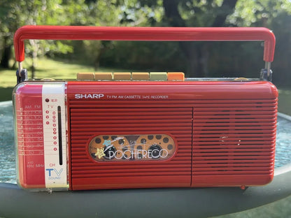 Sharp QT-M10(R) Rare Vintage Boombox Stereo Cassette Radio Player
