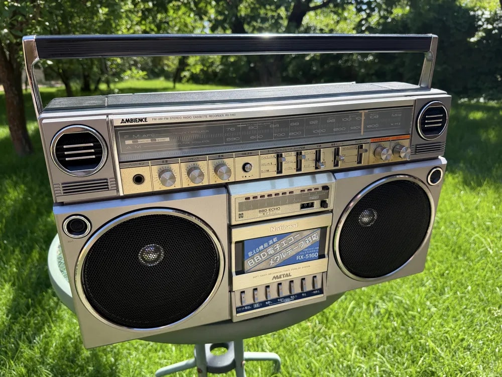 National RX-5160 Rare Vintage JDM Cassette Boombox Getto blaster Warranty Hi-Fi