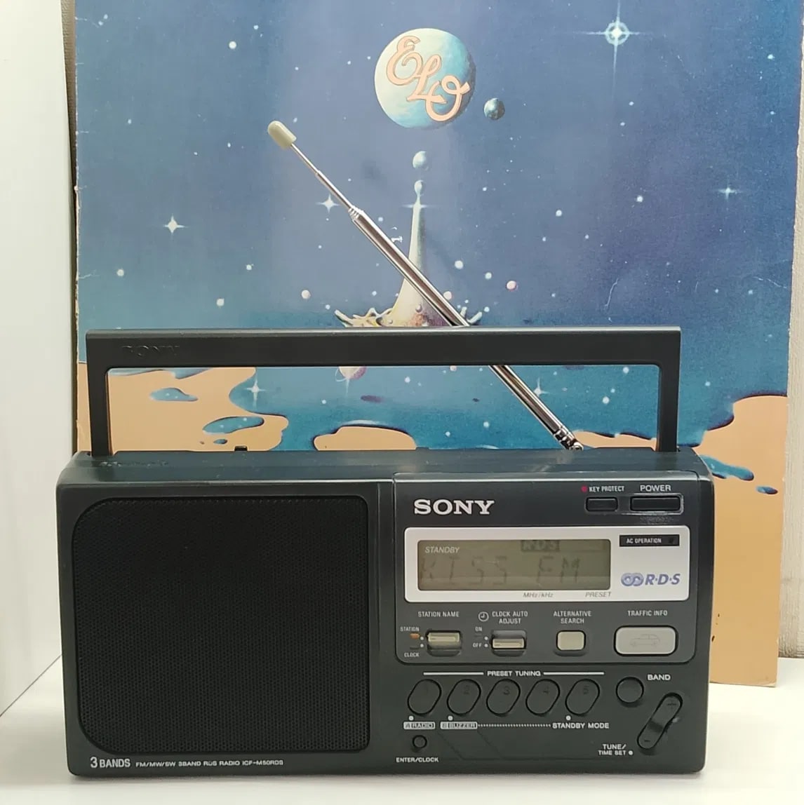 Sony ICF-M50RDS Rare Vintage Radio Warranty Tested RDS FM MW LW Clock