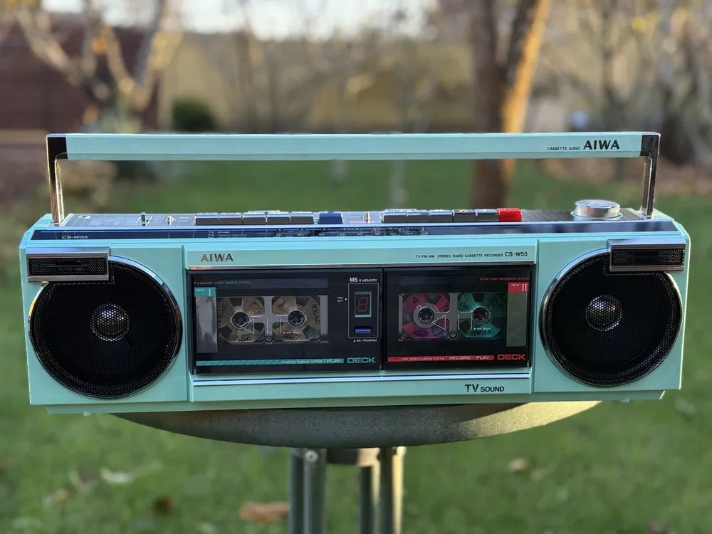 AIWA CS-W55 Rare Vintage Mint Boombox Getto blaster Warranty Tested