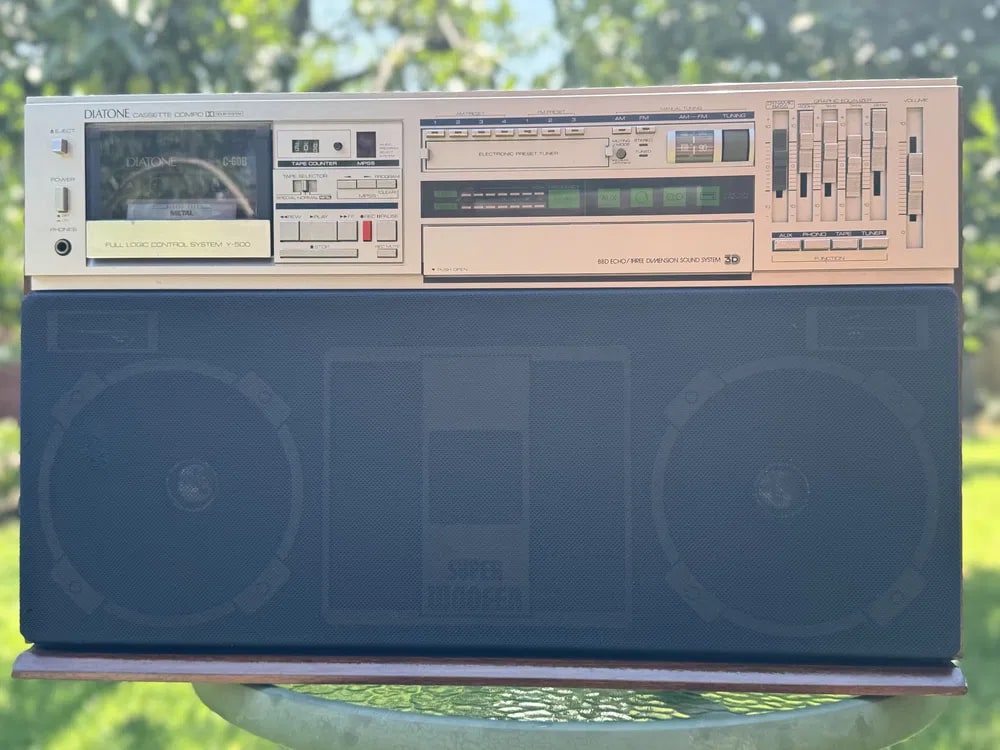 DIATONE Y-500 Rare Vintage Cassette Deck Boombox Ghetto blaster Tested Warranty