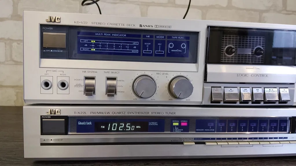 JVC KD-V22 +T-X22L Rare Vintage Set Cassette Deck Tuner Serviced Warranty