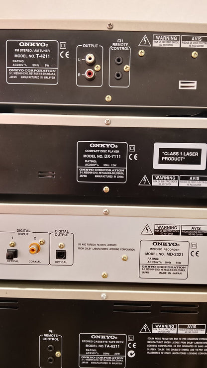 Onkyo A-9211 Rare Vintage MINT Cassette Deck Component Set Serviced