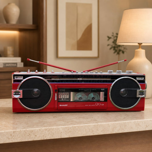 SHARP QT-7DX(R) Rare Vintage Cassette Boombox Getto blaster Serviced