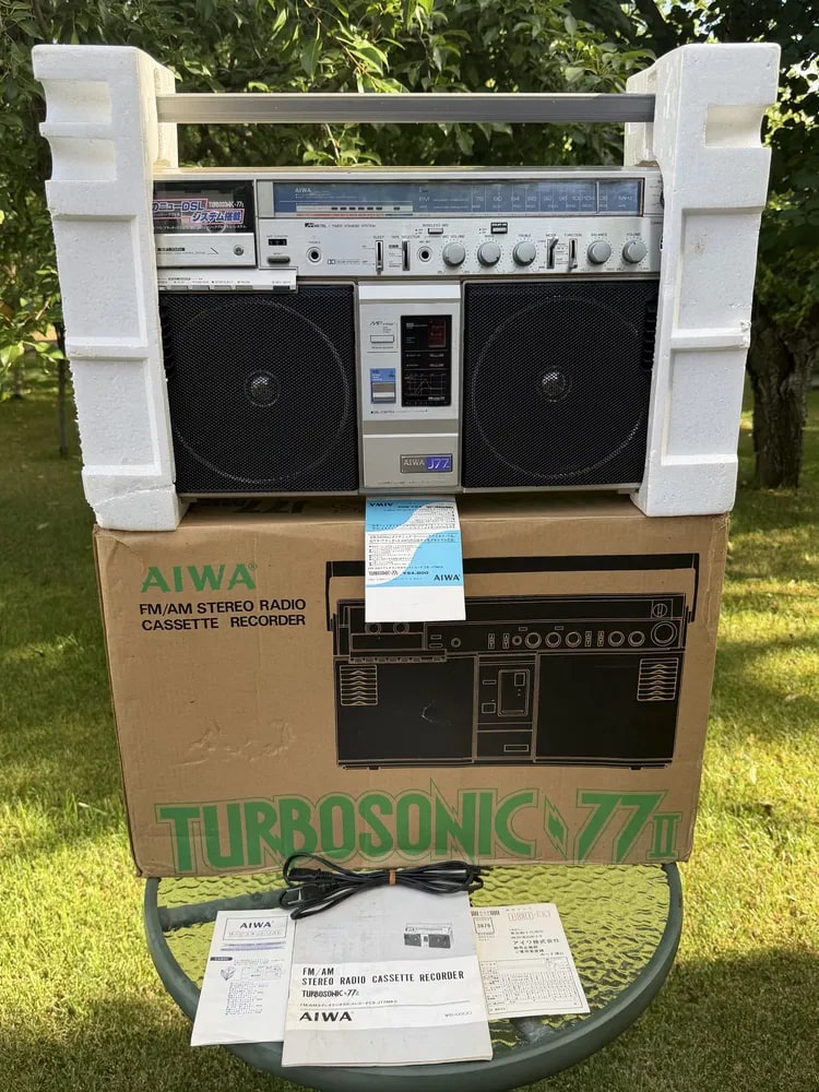AIWA CG-J77MKll Rare Vintage Boombox Serviced Warranty Tested Serviced