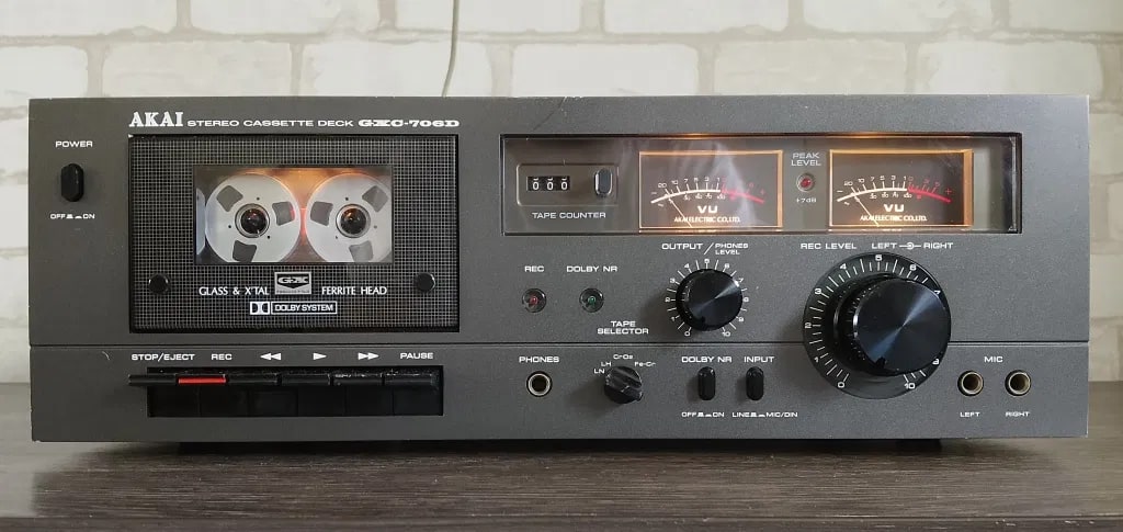 AKAI GXC-706D Rare Vintage Stereo Cassette Deck Warranty Tested 220V