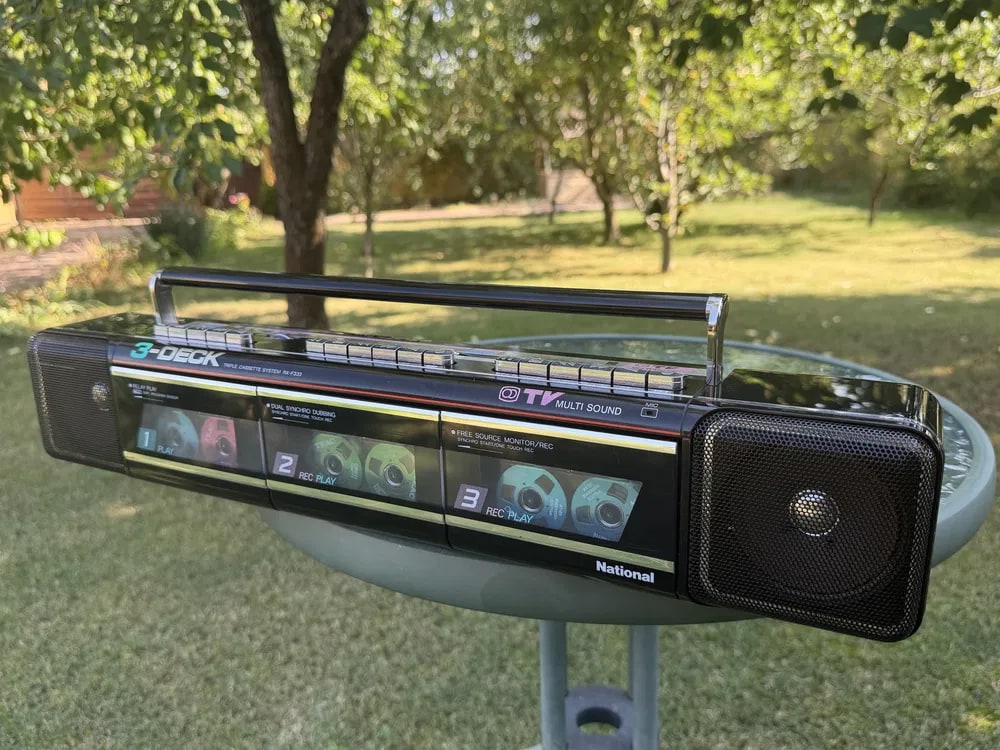 National RX-F333 Rare Vintage Boombox Working Radio Cassette Player Warranty