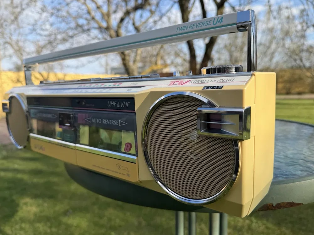 Sanyo MR-WU 4R Rare Vintage Boombox Serviced MINT Double Cassette