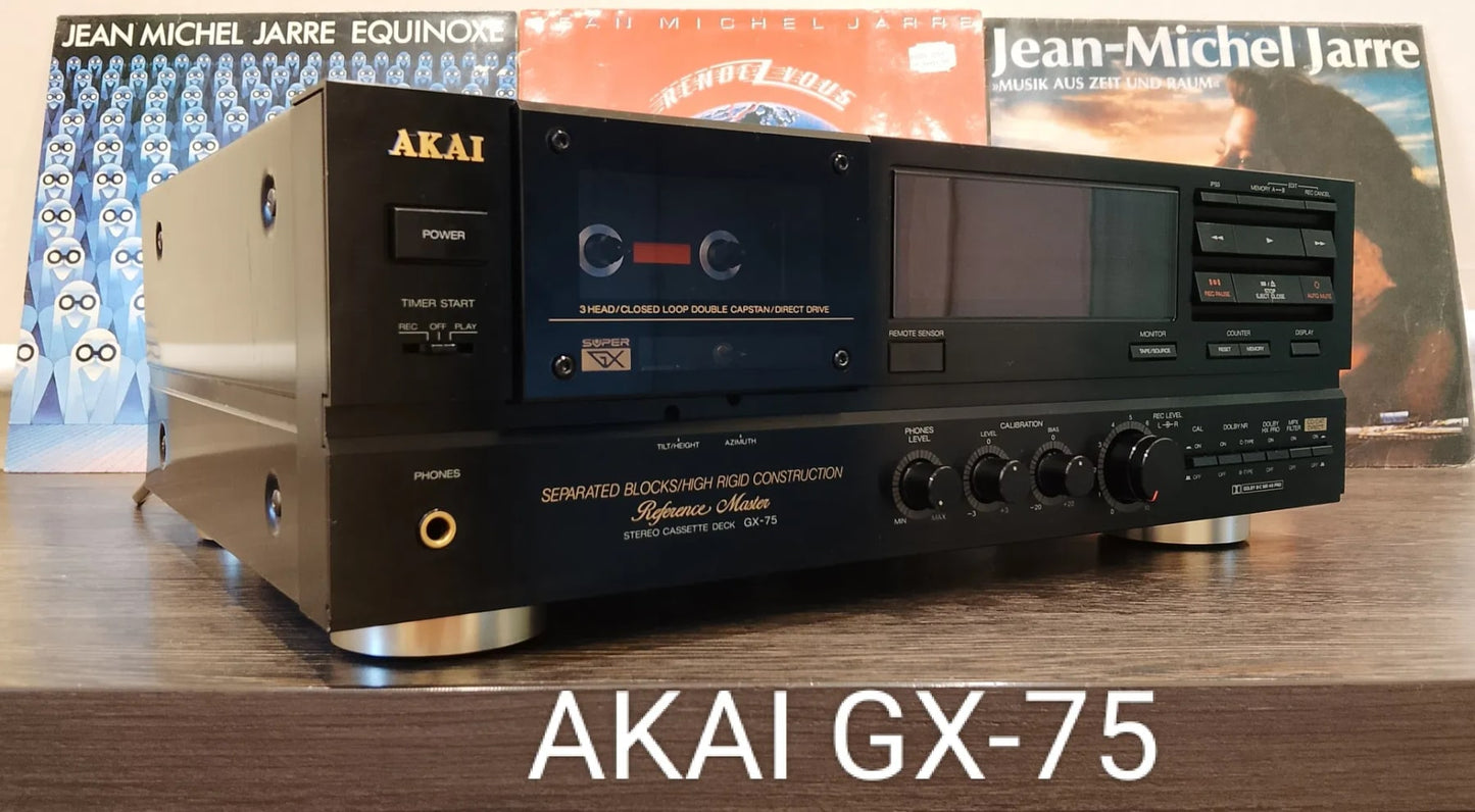 AKAI GX-75 Rare Vintage Japan Stereo Cassette Deck Serviced Warranty + Manual