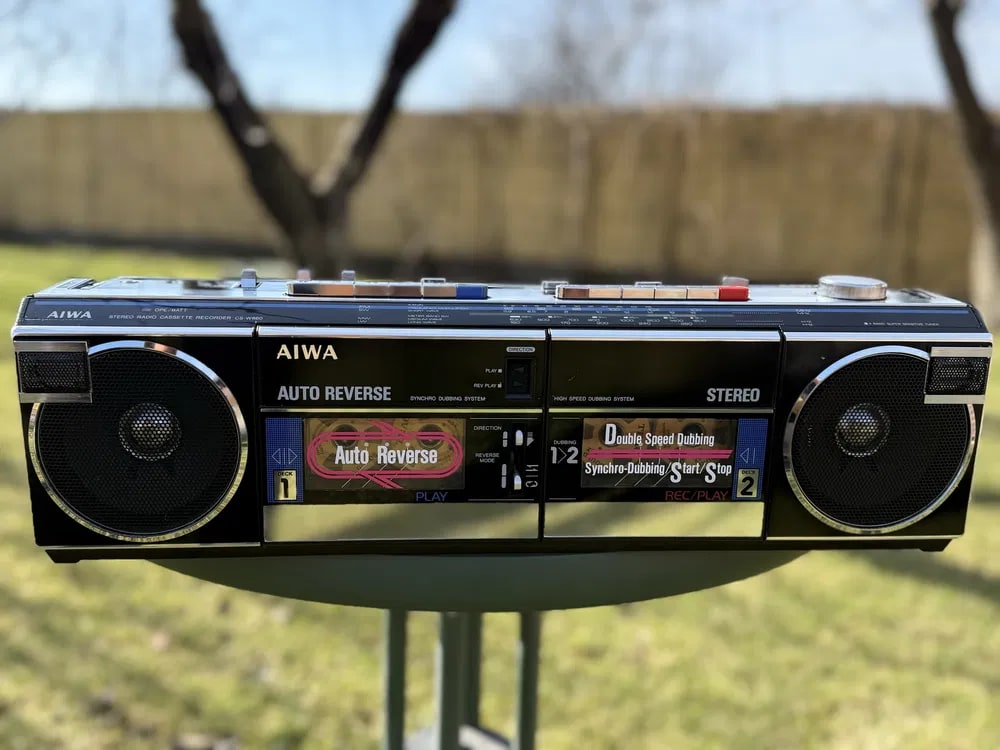 Aiwa CS-W660 Rare Vintage Boombox Serviced Double Cassette Stereo Radio