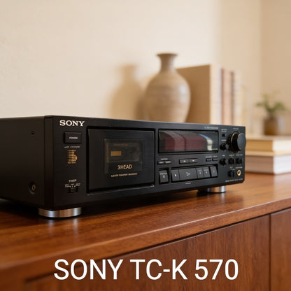 Sony TC-K 570 Rare Vintage Stereo Cassette Deck Serviced Tested 3 Head
