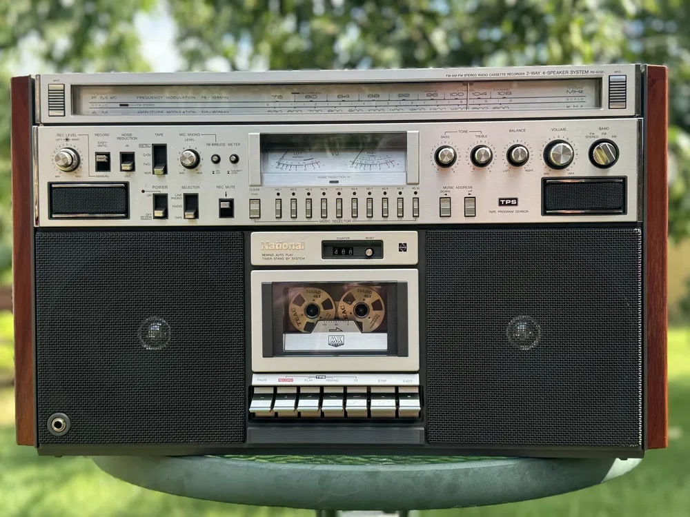 National RX-5700 Rare Vintage MINT Cassette Deck Boombox  Warranty Serviced