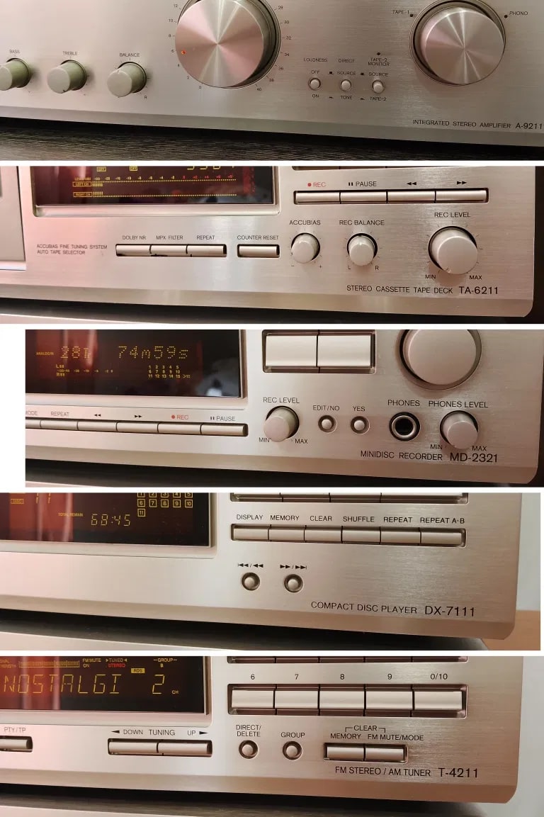 Onkyo A-9211 Rare Vintage MINT Cassette Deck Component Set Serviced Warranty