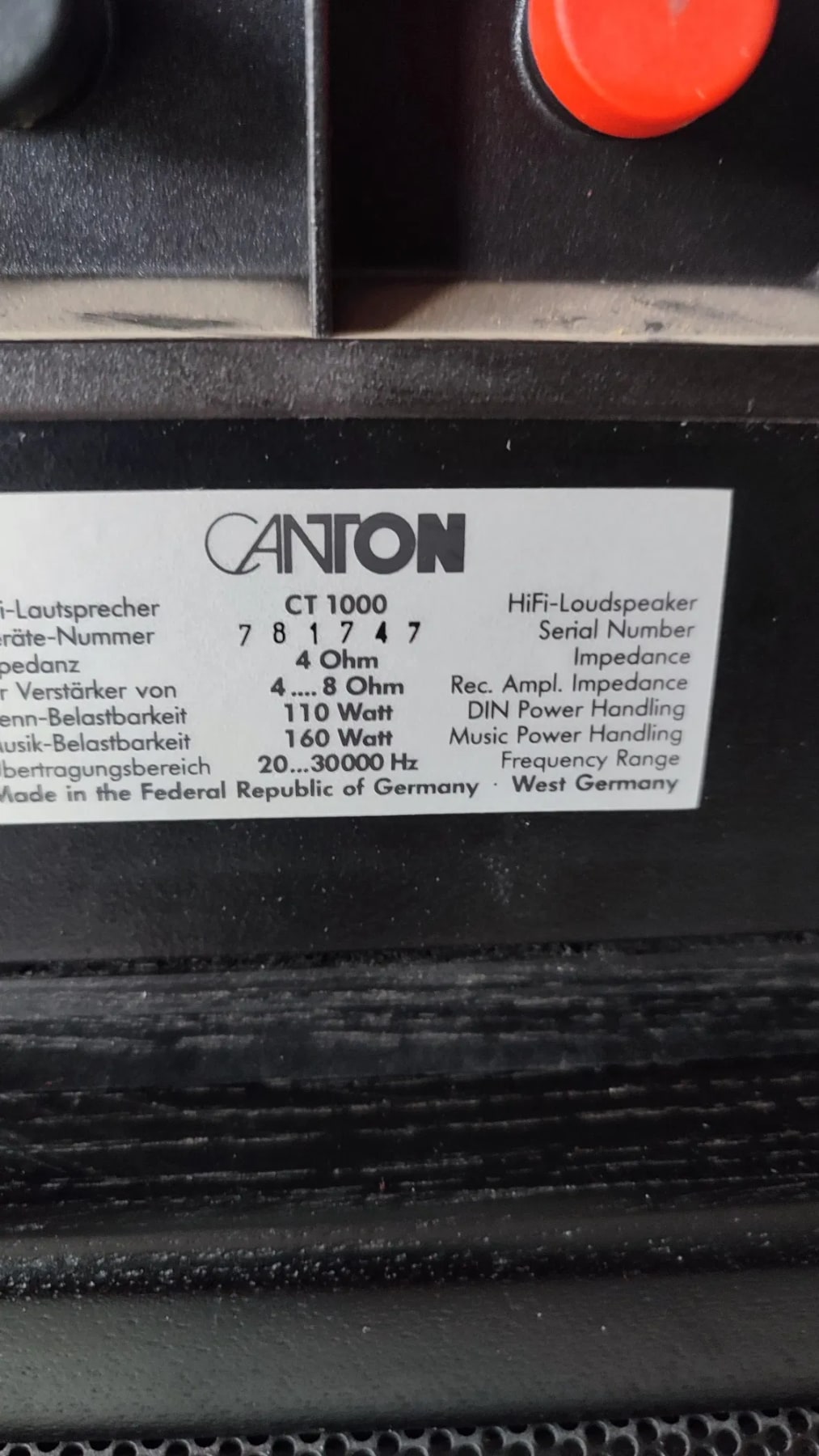 Canton CT 1000 Rare Vintage Floor Speakers Working Hi-Fi