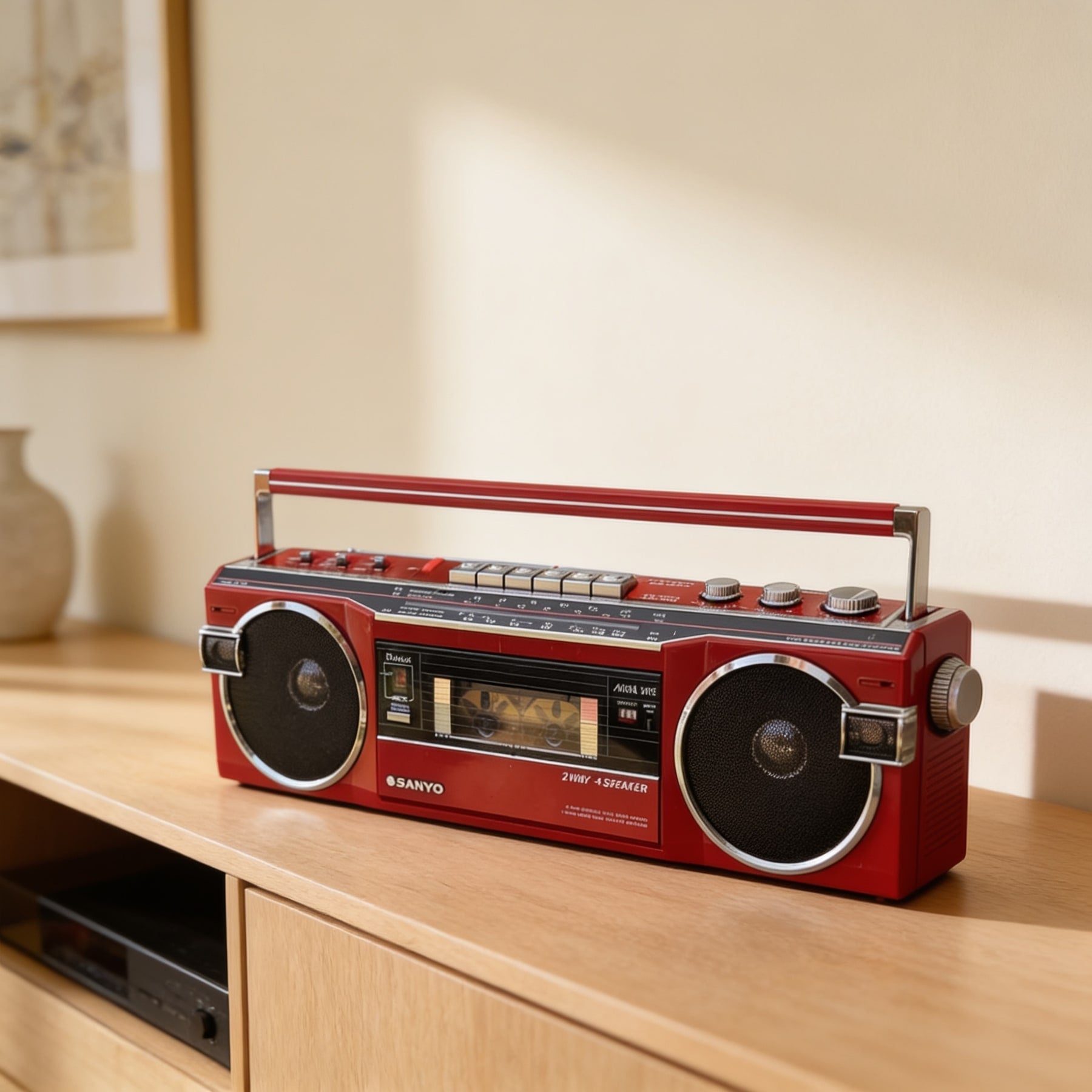 Sanyo M-7770K Rare Vintage Boombox Working Stereo Cassette Player Warranty