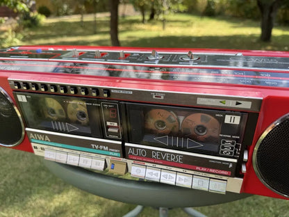 AIWA CS-W88 Rare Vintage Boombox Fully Working Double Cassette Japan
