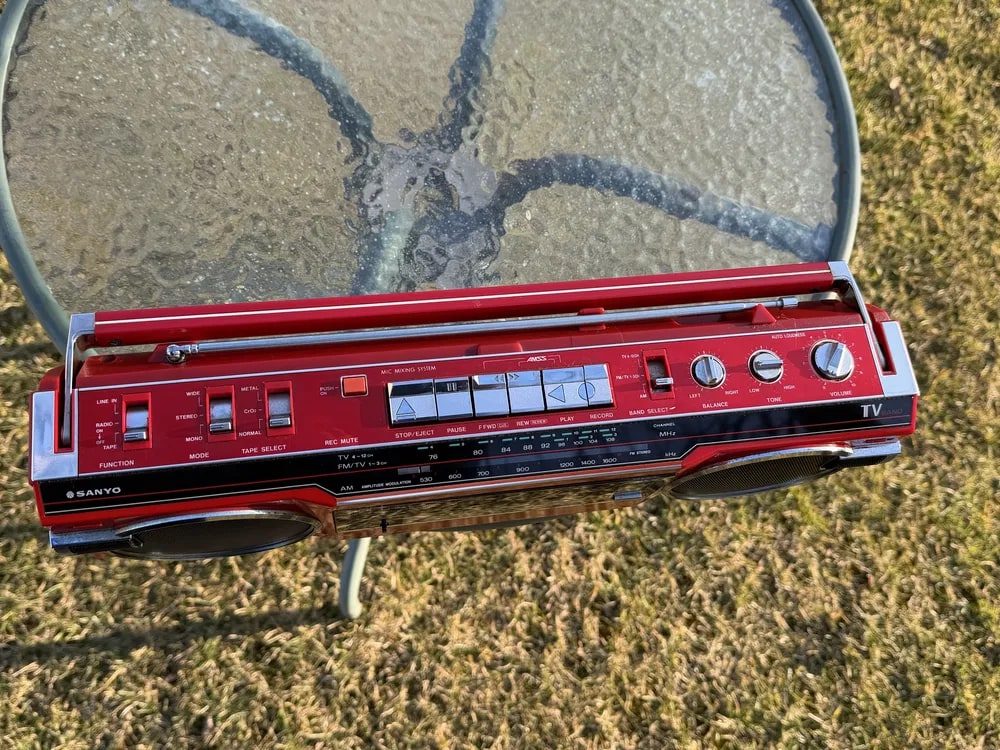Sanyo MR-U4SS Rare Vintage Mint Portable Boombox Cassette  Warranty Serviced