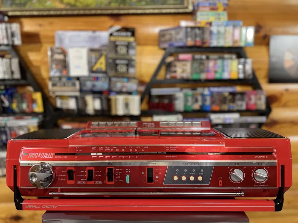Sanyo U4 W60 Rare Vintage Japan Boombox Serviced Getto blaster Warranty Red