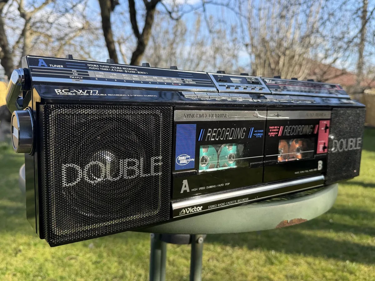 Victor RC-W77 Rare Vintage Boombox Serviced Tested Stereo Hi-Fi Analog