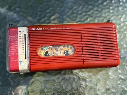 Sharp QT-M10(R) Rare Vintage Boombox Stereo Cassette Radio Player