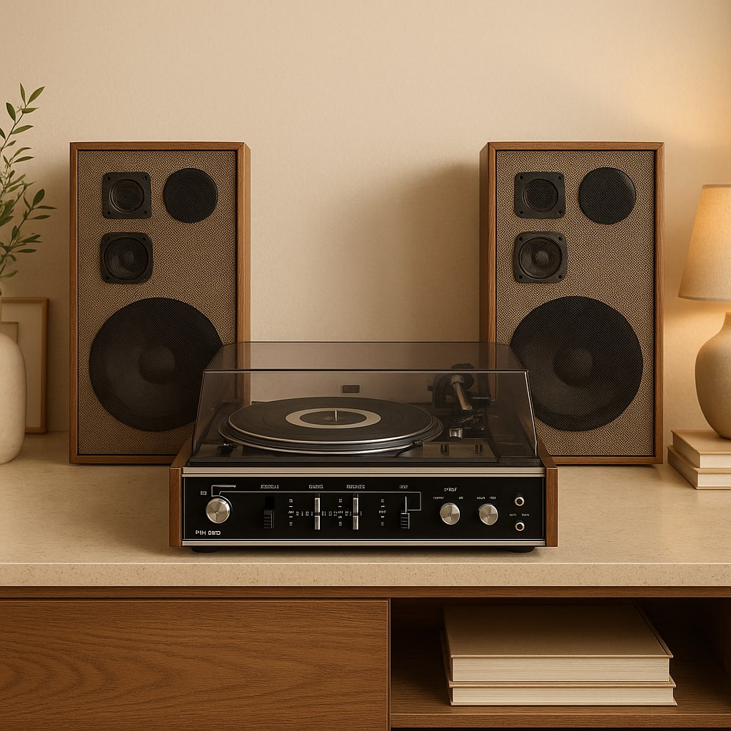 DUAL HS-135 / 1224 Rare Vintage Stereo System Warranty Turntable Speakers
