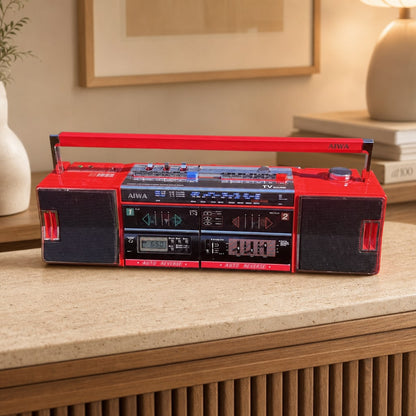AIWA CS-W70U Rare Vintage MINT Cassette Boombox Getto blaster Serviced