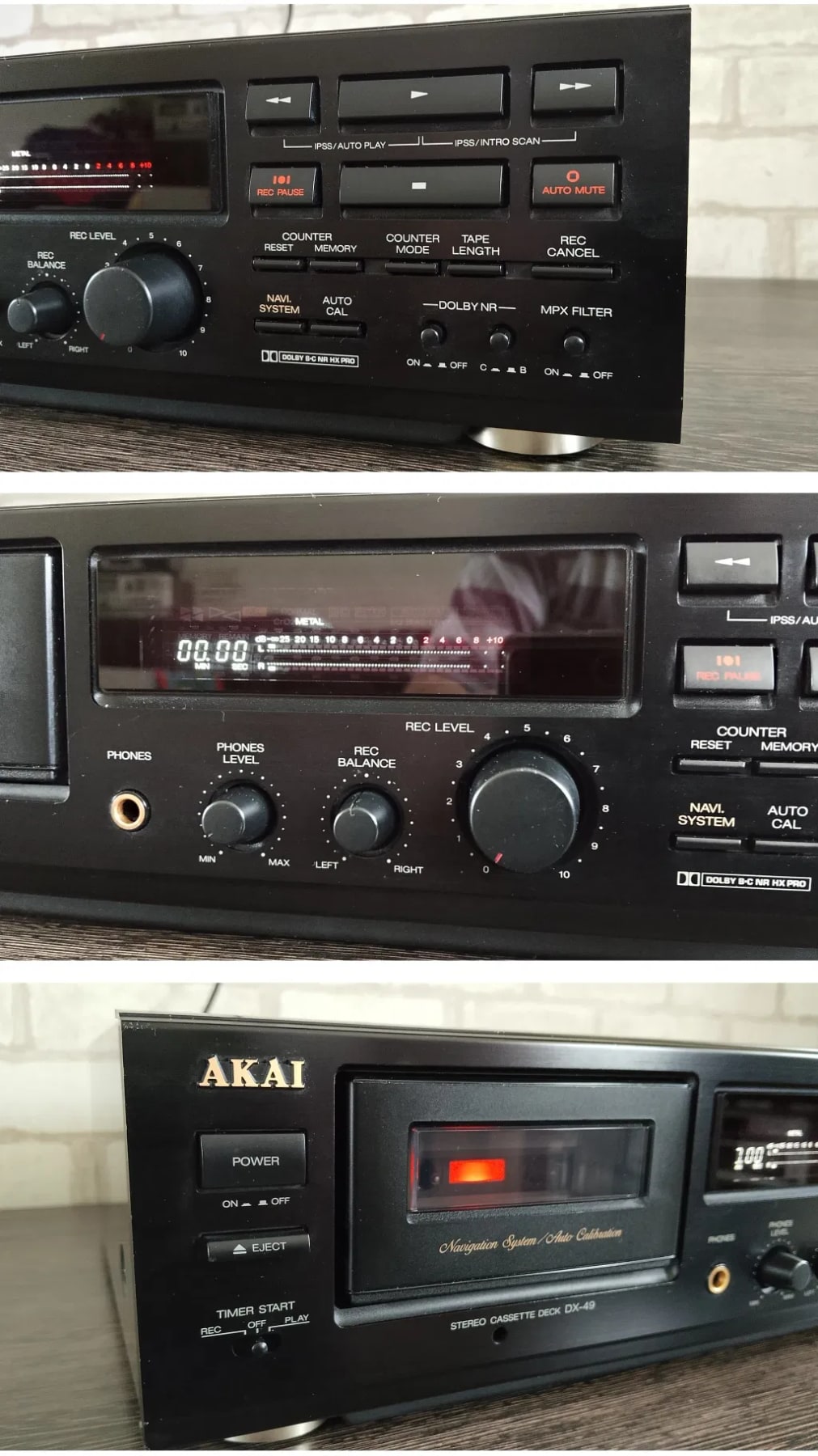Akai DX-49 Rare Vintage Cassette Deck Warranty Stereo Dolby B/C Auto Calibration