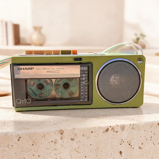 SHARP QT 10 QT-10 Rare Vintage Boombox Serviced Working Portable