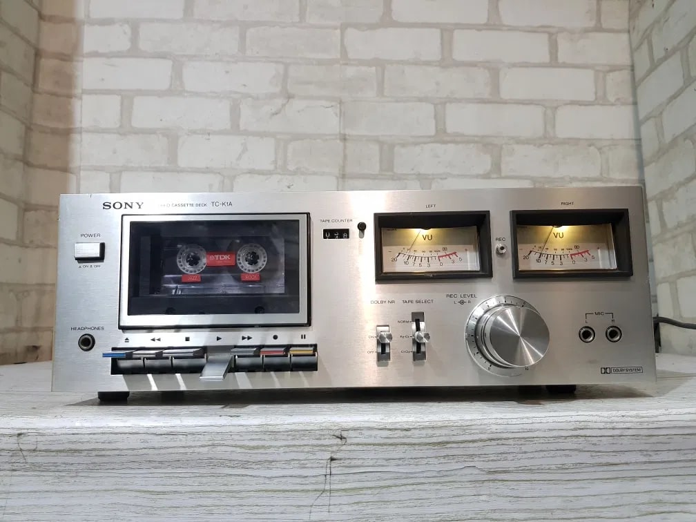 Sony TC-K1A Rare Vintage Stereo Cassette Deck Tested Japan VU Meters