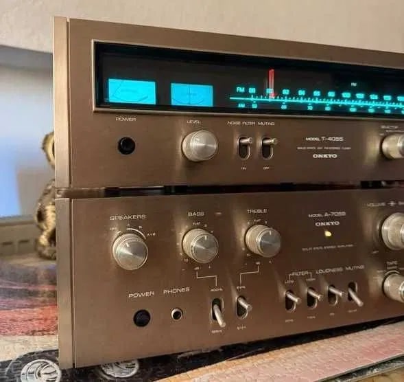 Onkyo A-7055 + T-4055 Rare Vintage Mint Amplifier Tuner Set Serviced Warranty