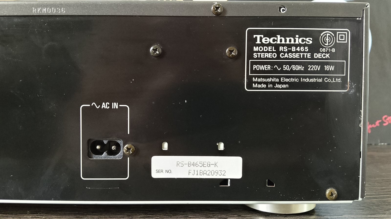 Technics RS-B465 Rare Vintage Stereo Cassette Deck Tested Dolby B/C Serviced