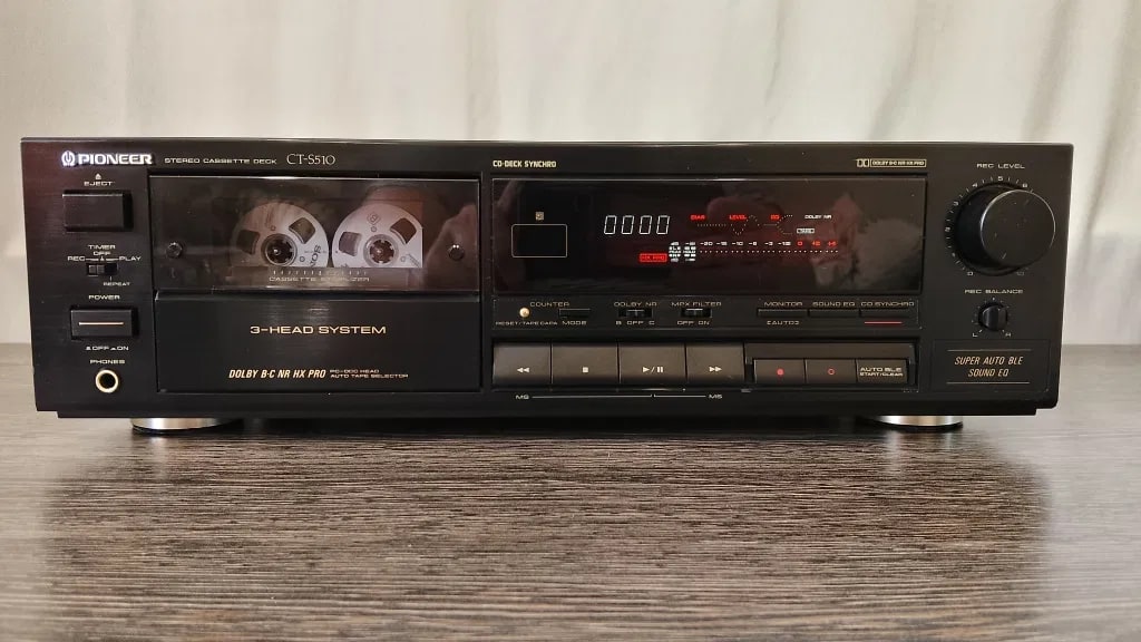 Pioneer CT-S510 Rare Vintage Stereo Cassette Deck Serviced Tested