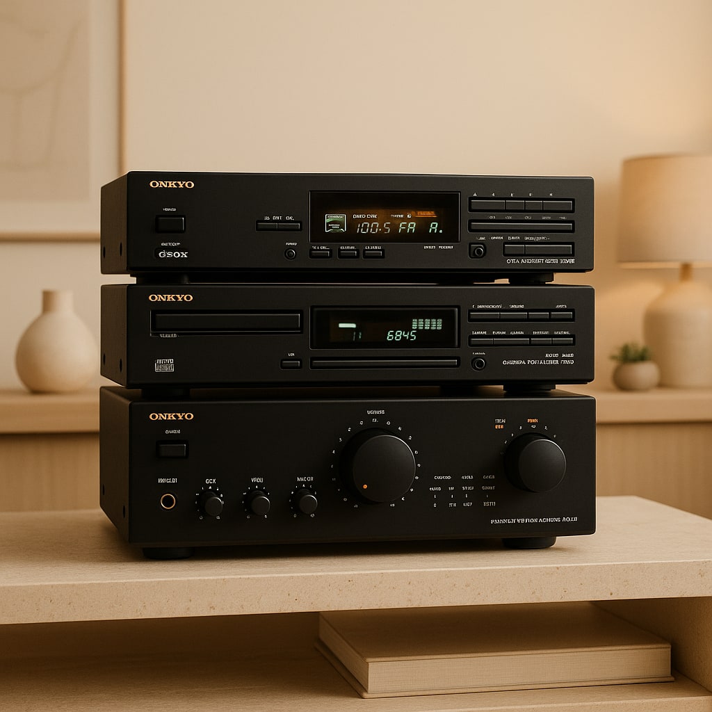 Onkyo A-9211 Rare Vintage Integrated Amplifier Set Serviced Warranty Hi-Fi