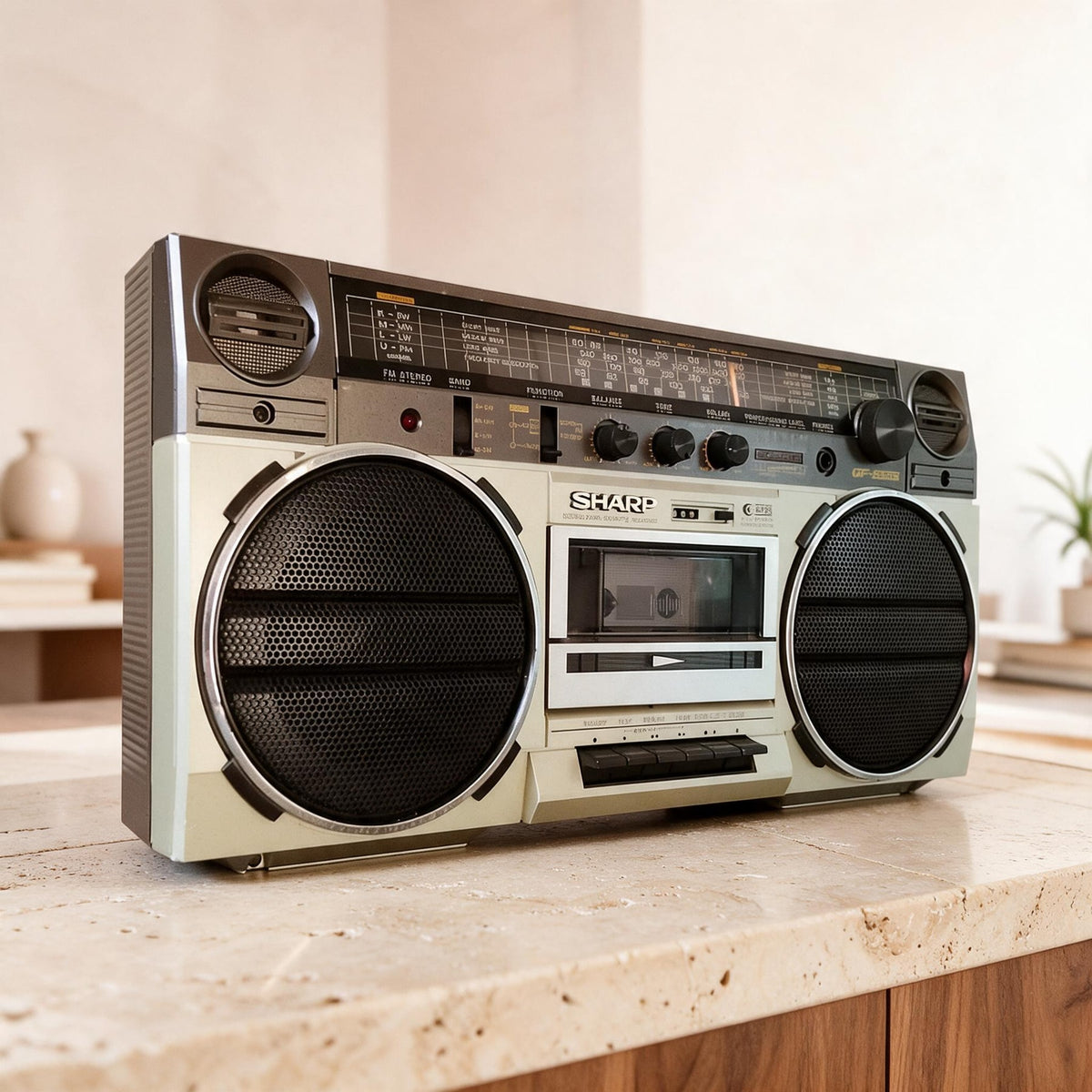 SHARP GF-6565 Rare Vintage Radio Cassette Boombox Serviced Tested