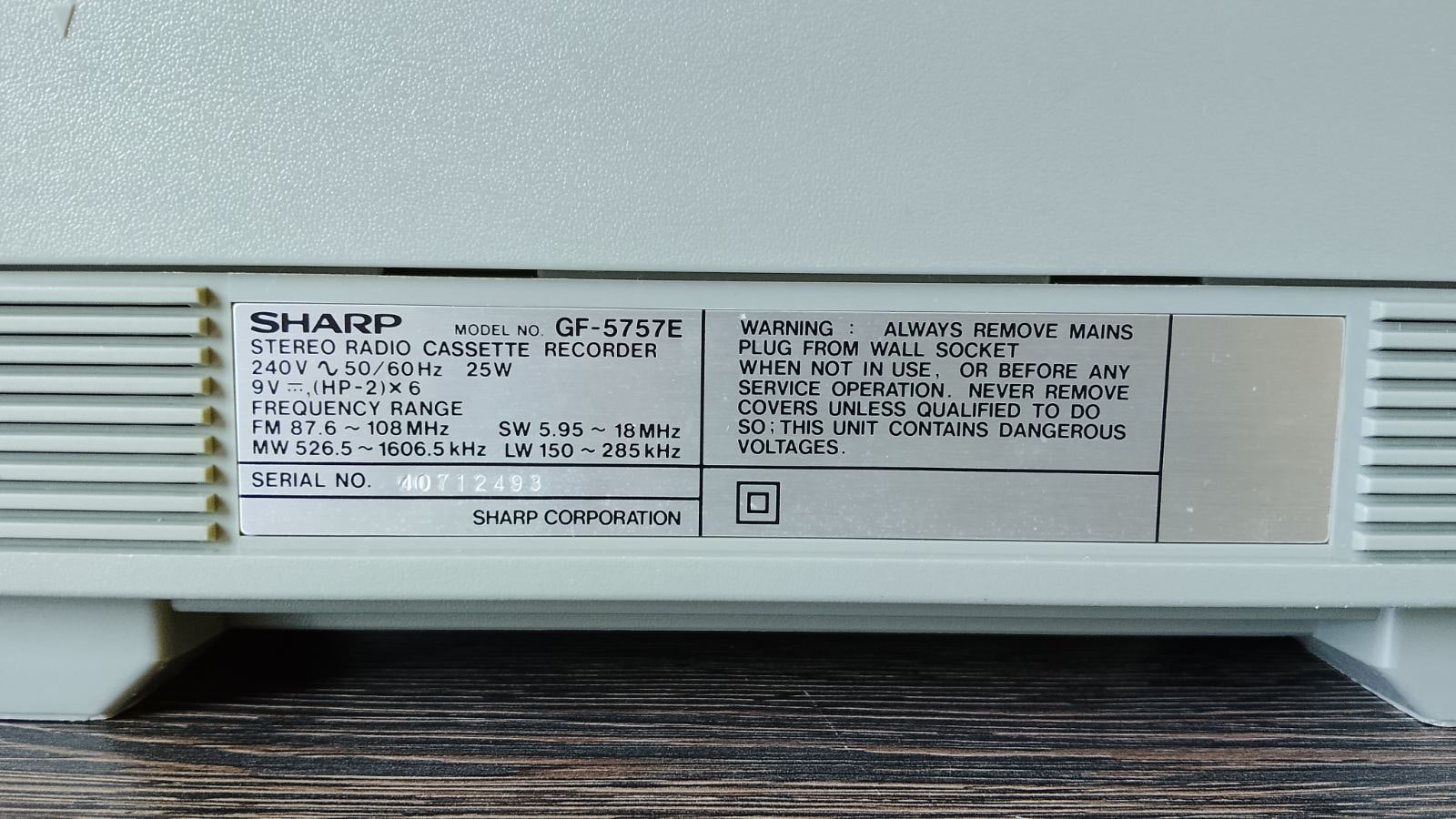 Sharp GF-5757 Rare Vintage  Boombox Cassette Ghetto blaster Serviced Warranty
