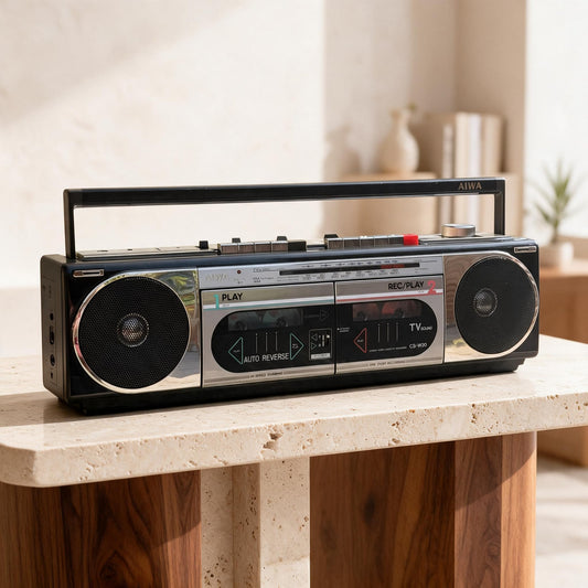 AIWA CS-W20 Rare Vintage Boombox Double Cassette Recorder Stereo AM FM
