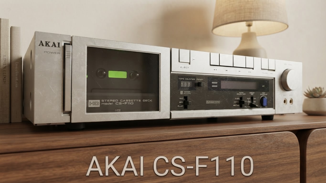 AKAI CS-F110 Rare Vintage Stereo Cassette Deck Serviced Silver Dolby Warranty