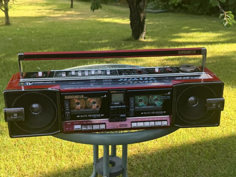 Sanyo U4-W80 Rare Vintage JDM Cassette Boombox Getto blaster Serviced Warranty