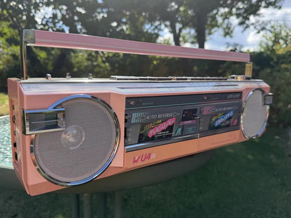 Sanyo MR-WU4 R Rare Vintage MINT Boombox Tested Double Cassette Radio