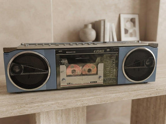 Sanyo MR-U4SL Rare Vintage Boombox Working Portable Radio Cassette Warranty
