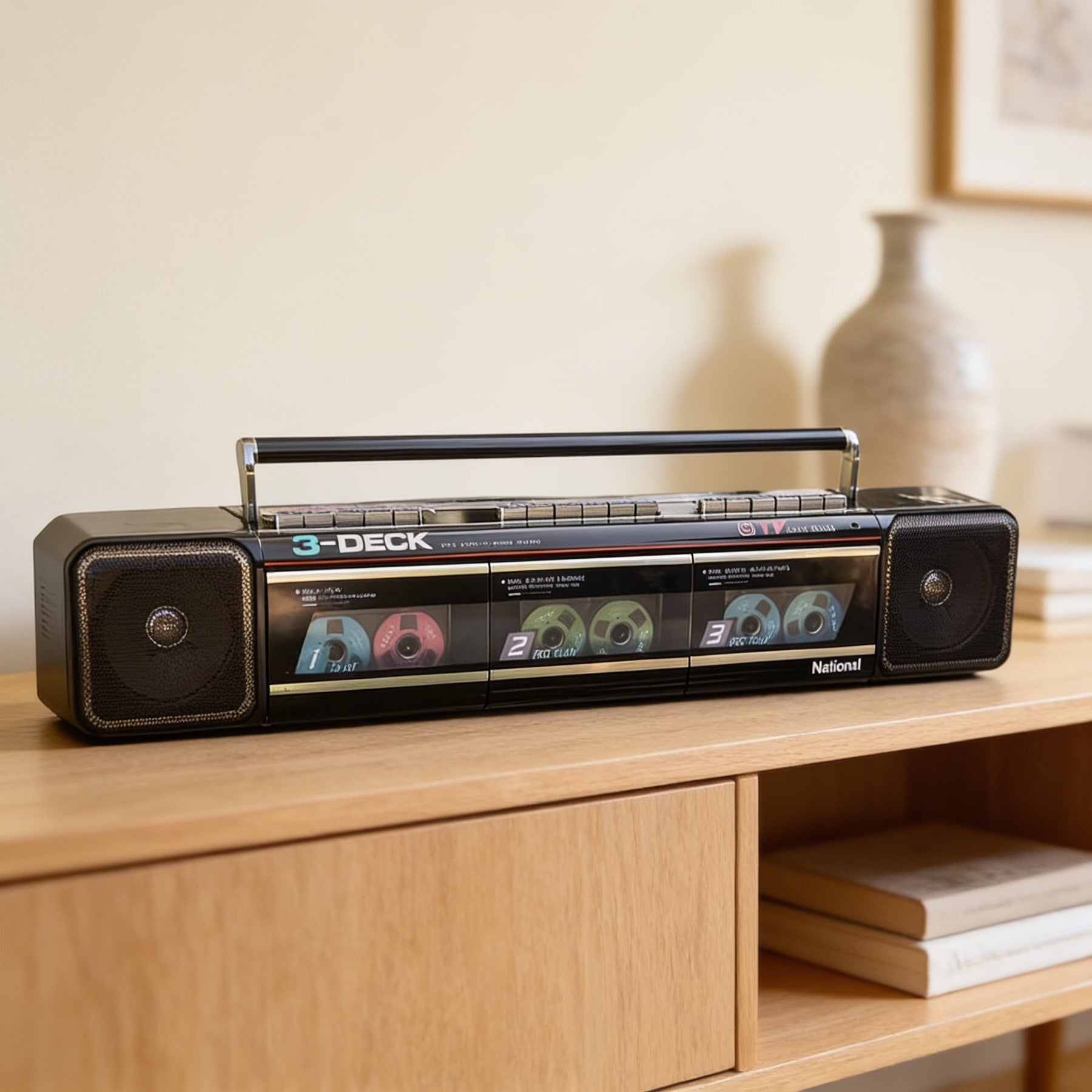 National RX-F333 Rare Vintage Boombox Working Radio Cassette Player Warranty