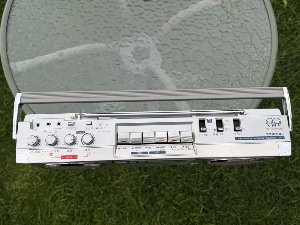 TOSHIBA RT-S63W Rare Vintage Boombox Stereo Cassette Player Working