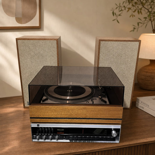 DUAL 1218 Rare Vintage Turntable / Receiver / Speakers Set Warranty Tested Hi-Fi