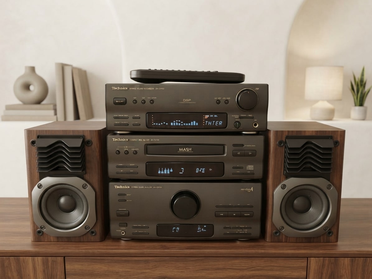 Technics CH750 Rare Vintage System Amplifier Tuner CD EQ Panasonic Speakers