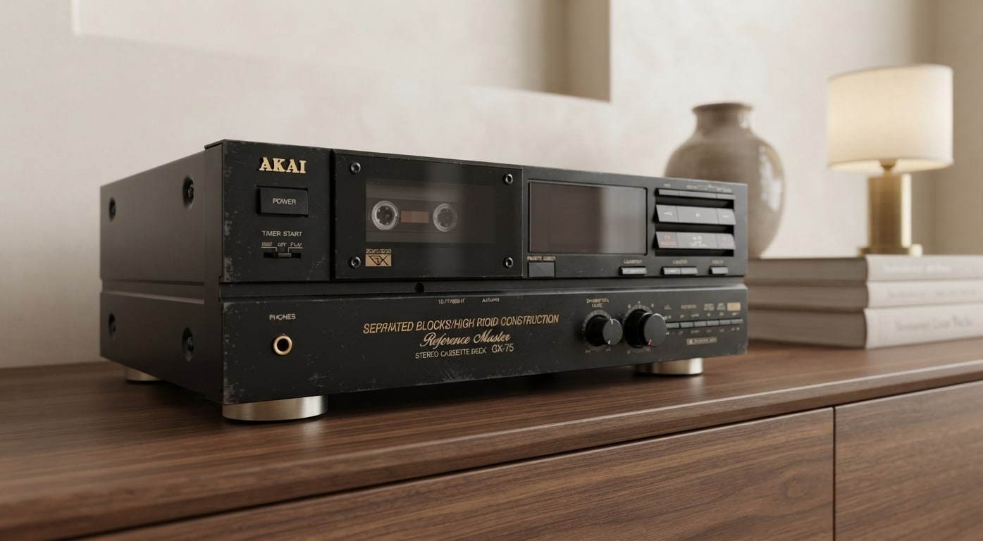 AKAI GX-75 Rare Vintage Japan Stereo Cassette Deck Serviced Warranty + Manual